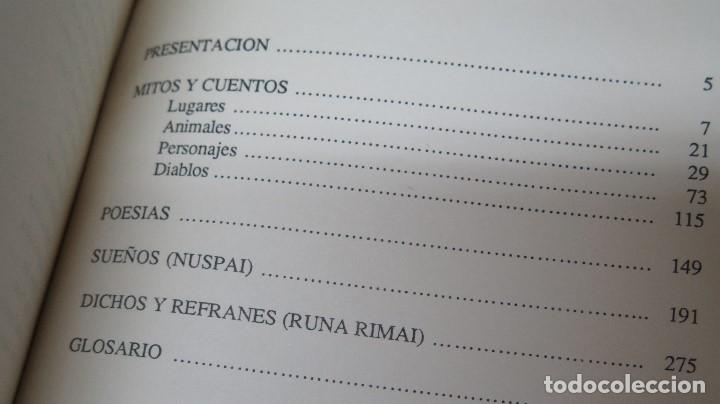 Libros de segunda mano: SACHA PACHA. MITOS POESIA SUE&Ntilde;OS Y REFRANES DE LOS QUICHUA AMAZONICOS - Foto 2