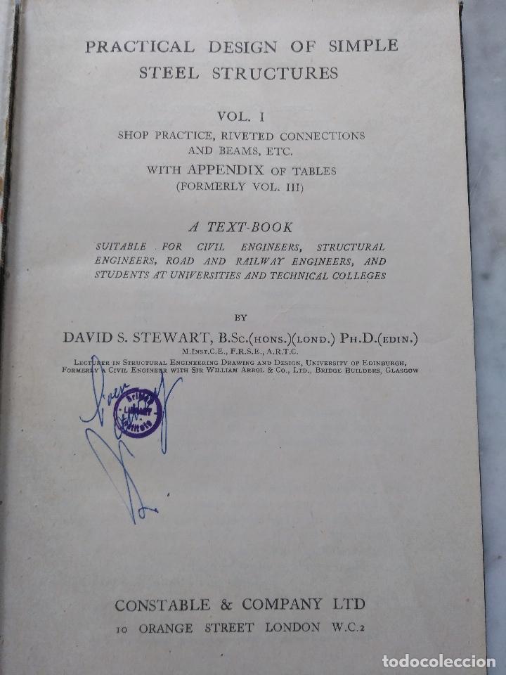 Libros de segunda mano: PRACTICAL DESIGN OF SIMPLE STEEL STRUCTURES I  STEWART. - Foto 2
