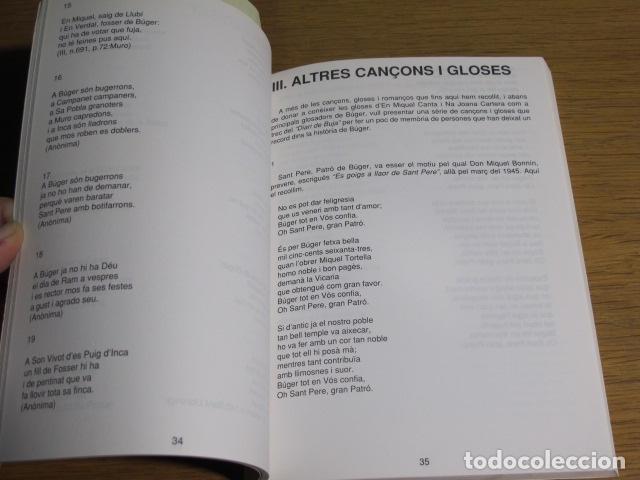 Libros de segunda mano: Els glosadors de Buger, Josep Martorell, Mallorca, 1994 - Foto 2