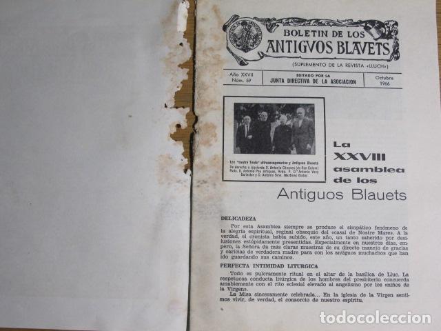 Libros de segunda mano: Bolet&iacute;n de los antiguos blauets (Lluch, Mallorca). 1966 - Foto 2