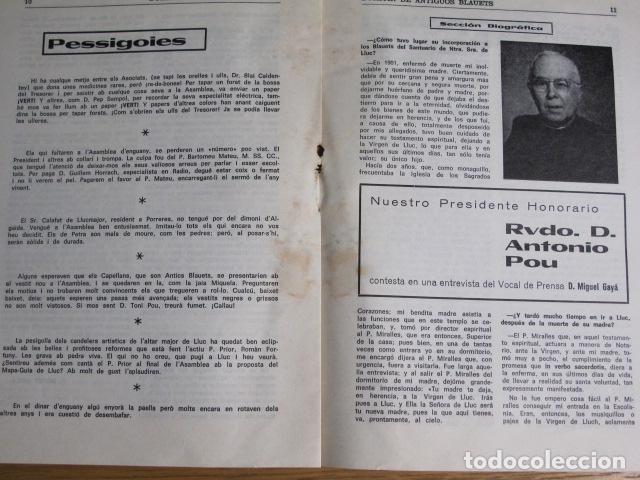 Libros de segunda mano: Bolet&iacute;n de los antiguos blauets (Lluch, Mallorca). 1966 - Foto 3