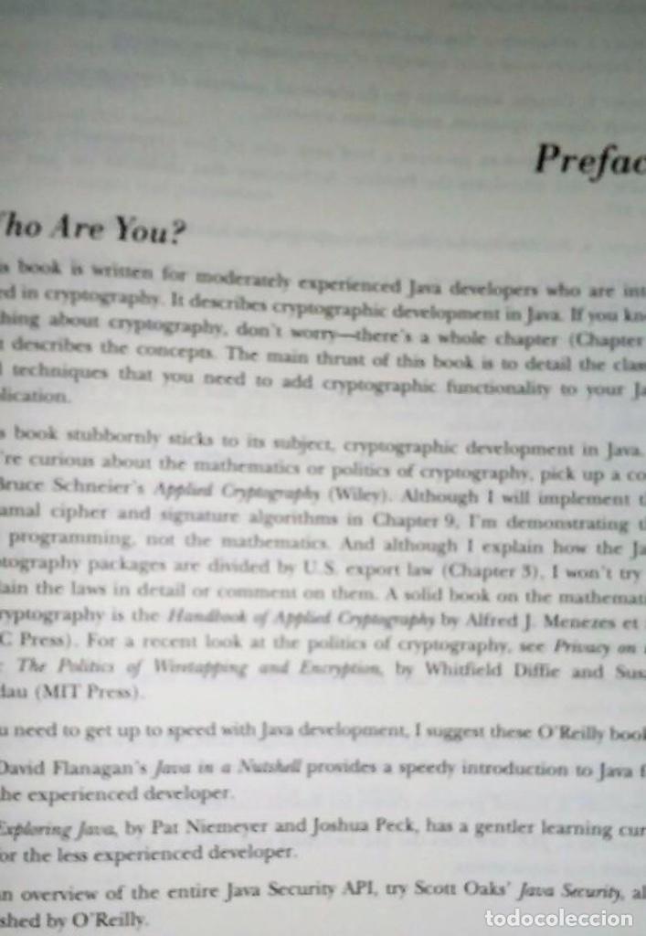 Libros de segunda mano: JAVA   CRYPTOGRAPHY   Jonathan Knudsen  O&acute;REILLY  354 pages. - Foto 3