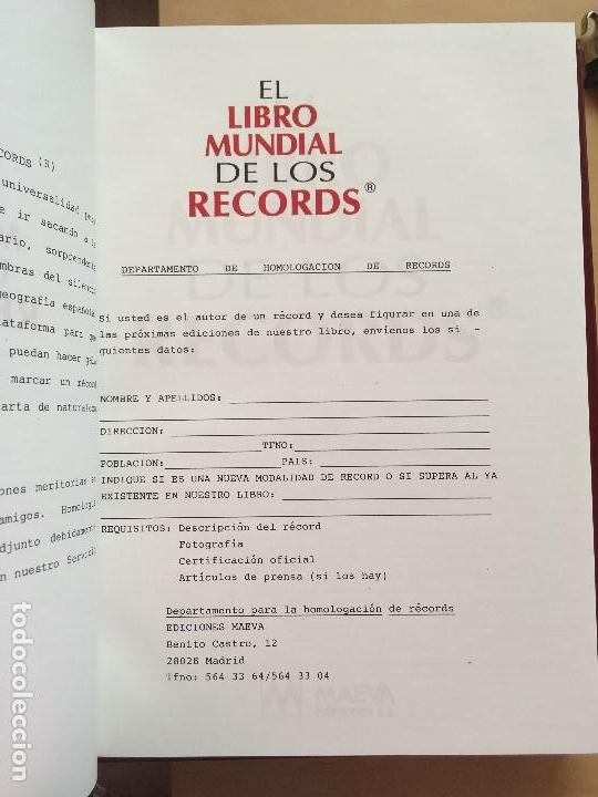 Libros de segunda mano: EL LIBRO MUNDIAL DE LOS RECORDS - MAEVA 1988 - Foto 2