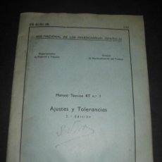 Libros de segunda mano: LIBRO TRENES RENFE. MANUAL TECNICO AJUSTES Y TOLERANCIAS. TREN, FERROCARRIL, FERROCARRILES.. Lote 126125395