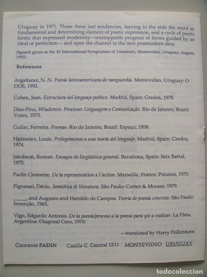Libros de segunda mano: Clemente Padin: SEMIOTIC POEM. Poesia Visual - Foto 4