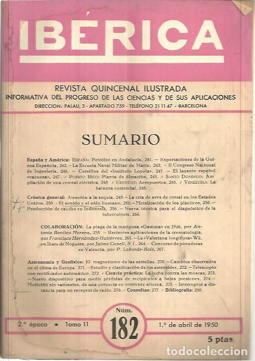 Libros de segunda mano: IBERICA. N. 182. - REVISTA. - Foto 1