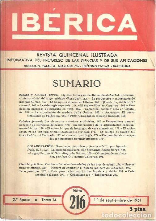Libros de segunda mano: IBERICA. N. 216. - REVISTA. - Foto 1