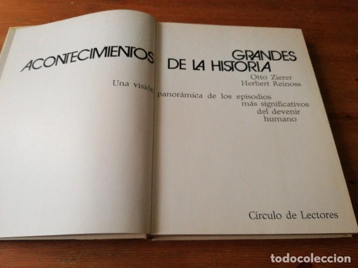 Libros de segunda mano: Grandes acontecimientos de la Historia. - Foto 2