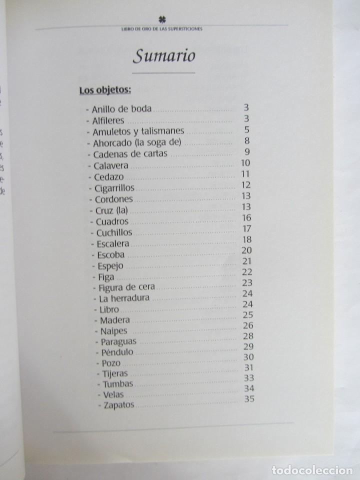 Libros de segunda mano: LIbro de oro de las supersticiones. Mercedes Compte. A&ntilde;il 1999 - Foto 3