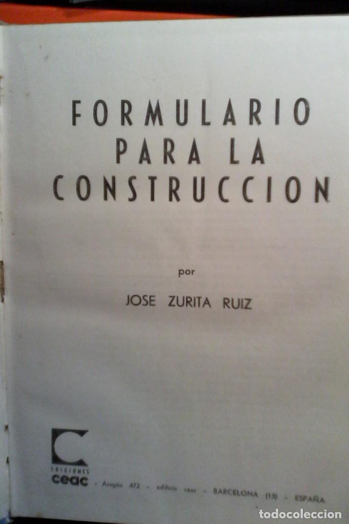 Libros de segunda mano: FORMULARIO PARA LA CONSTRUCCION - CEAC . - Foto 5