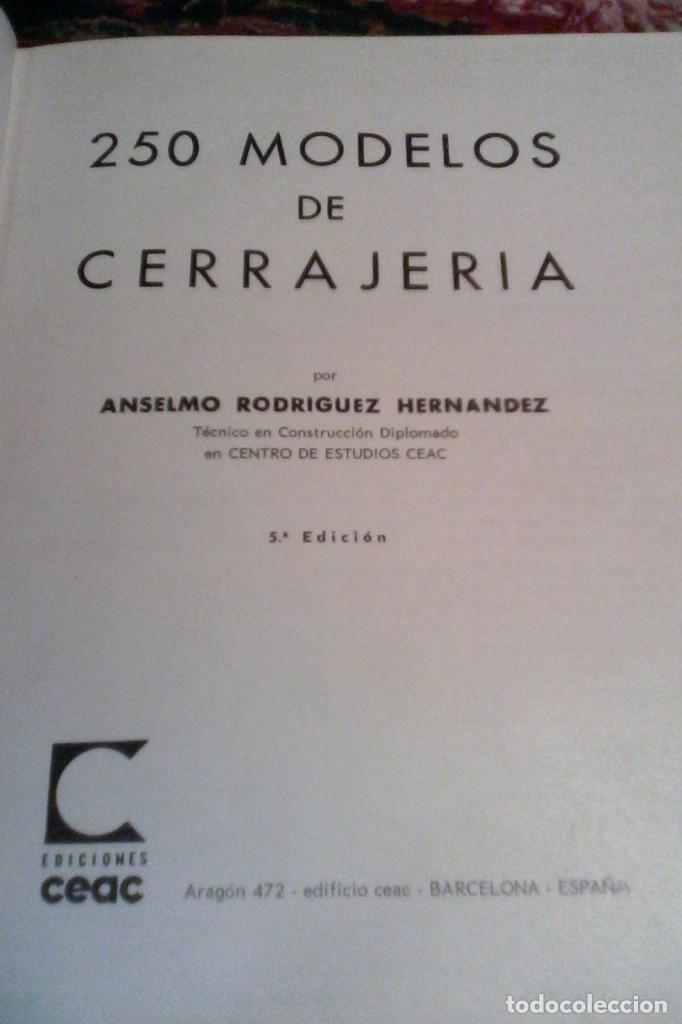 Libros de segunda mano: 250 MODELOS CERRAJERIA - CEAC . - Foto 4