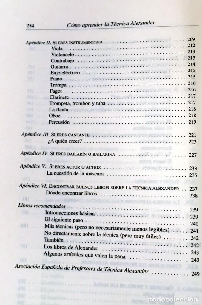 Libros de segunda mano: C&Oacute;MO APRENDER LA T&Eacute;CNICA ALEXANDER - BARBARA & WILLIAM CONABLE - OBELISCO - Foto 8
