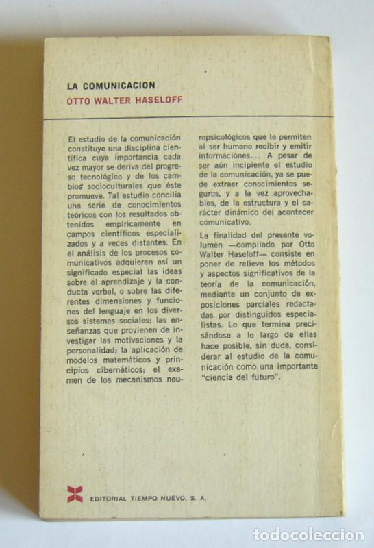 Libros de segunda mano: LA COMUNICACION - OTTO WALTER HASELOFF - Foto 2