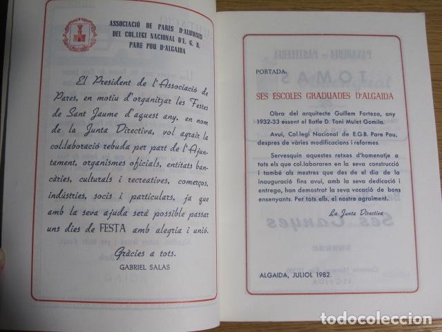 Libros de segunda mano: Algaida 1982. Festes de Sant Jaume. Mallorca, 1982 - Foto 2