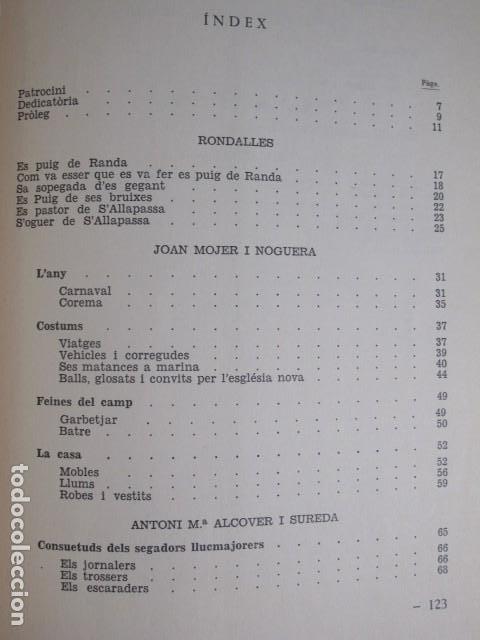 Libros de segunda mano: Folklore de Llucmajor, Por Baltasar Coll Tom&aacute;s, Mallorca, 1971 - Foto 3