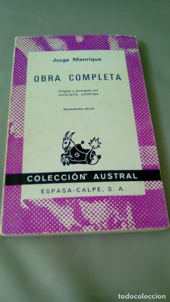 Libros de segunda mano: JORGE MANRIQUE. ESPASA - CALPE - Foto 1