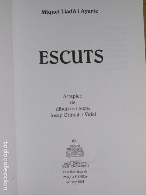 Libros de segunda mano: Escuts. Miquel Llad&oacute; i Ayarte. - Foto 2