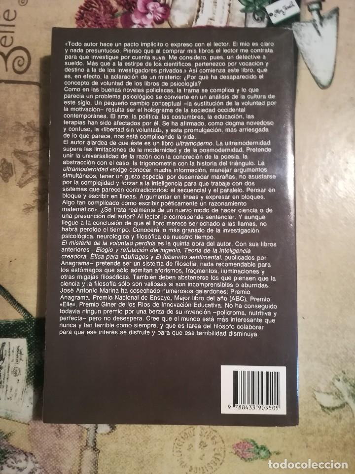 Libros de segunda mano: El misterio de la voluntad perdida - Jos&eacute; Antonio Marina - Foto 2