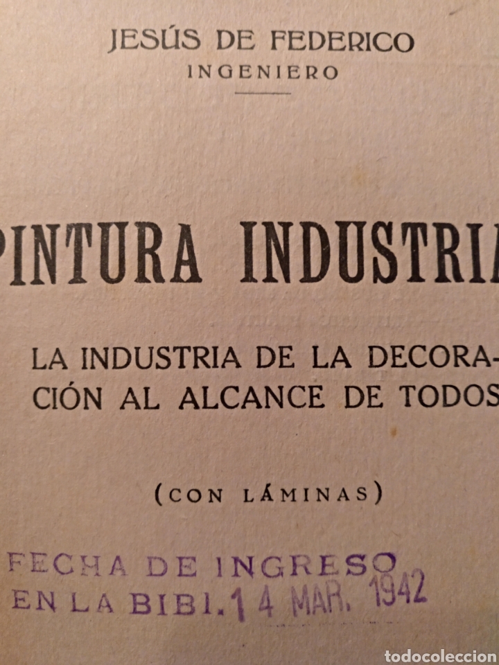 Libros de segunda mano: 1940s. Pintura industrial - Foto 2