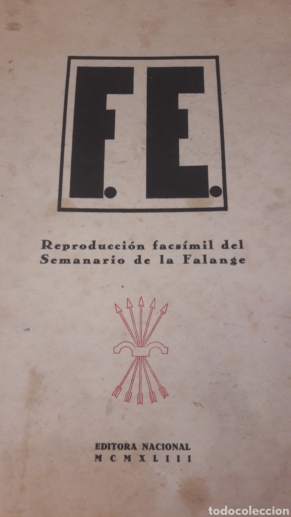 Libros de segunda mano: E E SEMANARIO DE LA FALANGE E.NACIONAL MCMXLIII