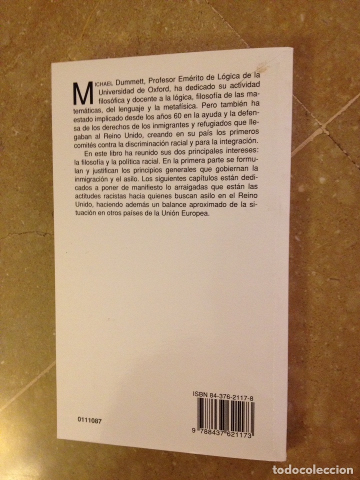 Libros de segunda mano: SOBRE INMIGRACI&Oacute;N Y REFUGIADOS (MICHAEL DUMMETT) C&Aacute;TEDRA - Foto 3