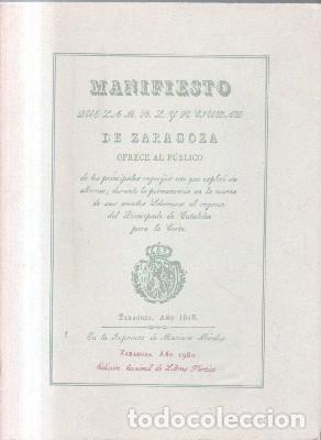 Libros de segunda mano: MANIFIESTO DE ZARAGOZA. A-LARAG-043 - Foto 1