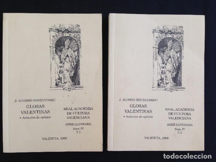Second hand books: Real academia de cultura valenciana serie literaria - Num IV Tomos 1 y 2 Completa - Alonso Glosas