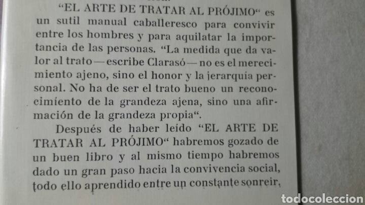 Libros de segunda mano: El arte de tratar al pr&oacute;jimo. Noel Claras&oacute;. - Foto 4