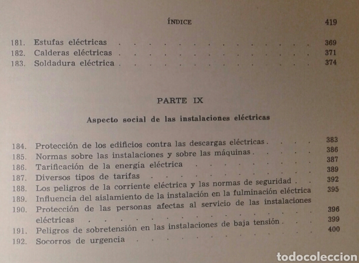 Libros de segunda mano: Libro. Instalaciones electricas. Editorial Gustavo Gil. - Foto 13