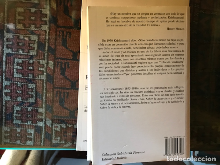 Libros de segunda mano: Sobre el amor y la soledad. J. Krishnamurti - Foto 2