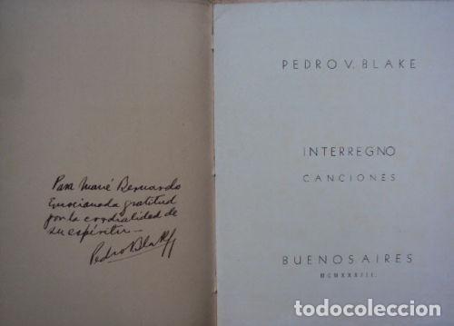 Libros de segunda mano: Interregno  - Pedro V. Blake - 1 Edici&oacute;n - Foto 2