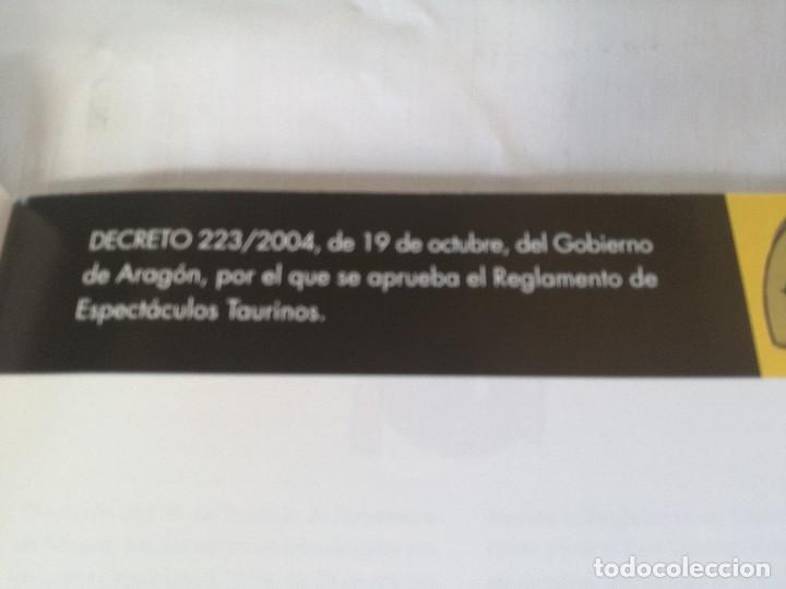 Libros de segunda mano: reglamento taurino de aragon - Foto 6