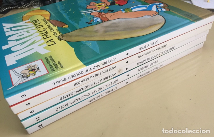 Libros de segunda mano: ASTERIX. EN CATALAN E INGLES. NUMEROS 3-4-5-11-12. A&Ntilde;O 1996. - Foto 2