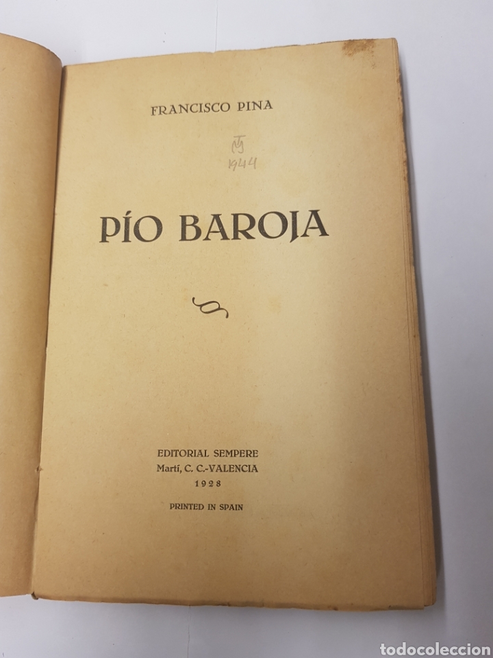 Libros de segunda mano: P&iacute;o Baroja - Francisco Pina - 1928 - Foto 3