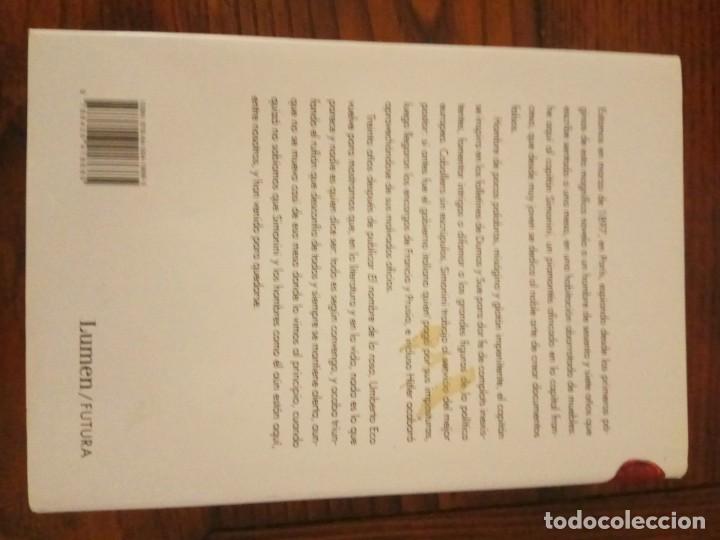 Libros de segunda mano: EL CEMENTERIO DE PRAGA - UMBERTO ECO. - Foto 2