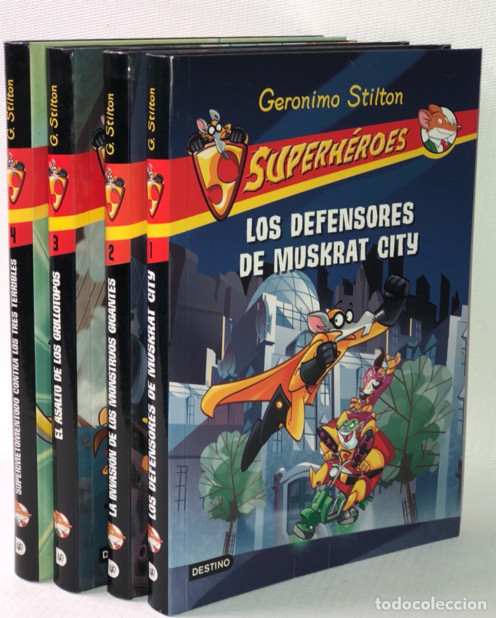 Libros de segunda mano: SUPERH&Eacute;ROES &bull;&bull; GERONIMO STILTON &bull;&bull; ED. DESTINO - Foto 1