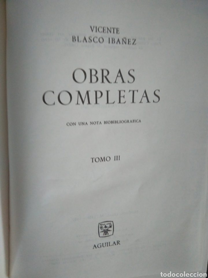Libros de segunda mano: Obras completas de Blasco Ib&aacute;&ntilde;ez Tomo III - Foto 2