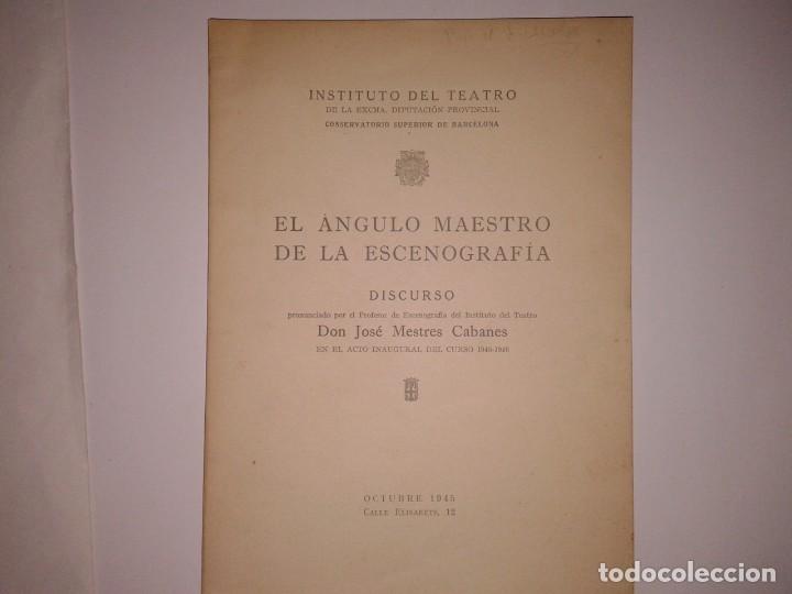 Libros de segunda mano: EL ANGULO MAESTRO DE LA ESCENOGRAFIA 1945 - Foto 1