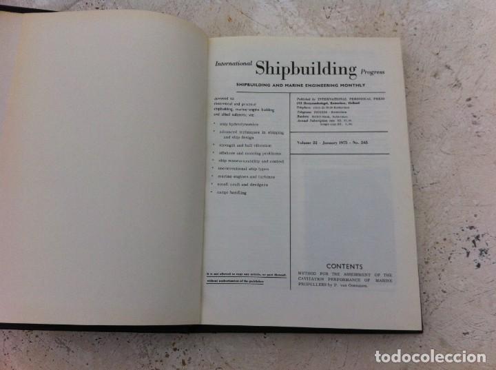 Libros de segunda mano: INTERNATIONAL SHIPBUILDING PROGRESS 1975. SHIPBUILDING AND MARINE ENGINEERING MONTHLY. - Foto 2