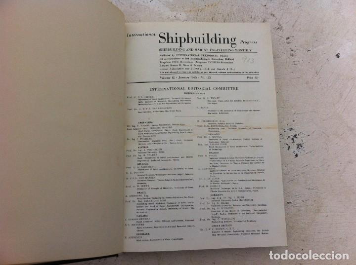 Libros de segunda mano: INTERNATIONAL SHIPBUILDING PROGRESS 1965. SHIPBUILDING AND MARINE ENGINEERING MONTHLY. - Foto 2