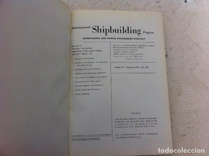 Libros de segunda mano: INTERNATIONAL SHIPBUILDING PROGRESS 1970. SHIPBUILDING AND MARINE ENGINEERING MONTHLY. - Foto 2