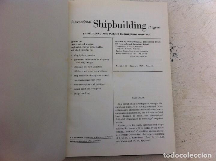 Libros de segunda mano: INTERNATIONAL SHIPBUILDING PROGRESS 1969. SHIPBUILDING AND MARINE ENGINEERING MONTHLY. - Foto 2