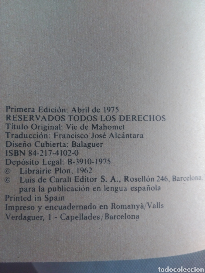 Libros de segunda mano: La vida de Mahoma. C Virgil Gheorghiu - Foto 3