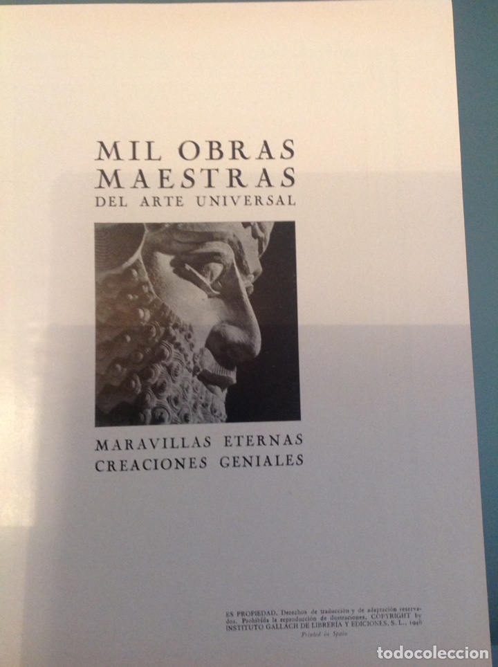 Libros de segunda mano: MIL OBRAS MAESTRAS DEL ARTE UNIVERSAL. INSTITUTO Gallach - Foto 3
