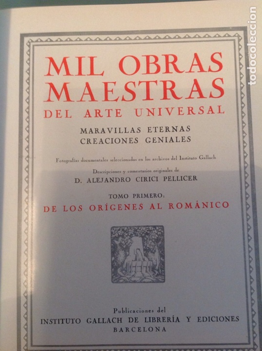 Libros de segunda mano: MIL OBRAS MAESTRAS DEL ARTE UNIVERSAL. INSTITUTO Gallach - Foto 4