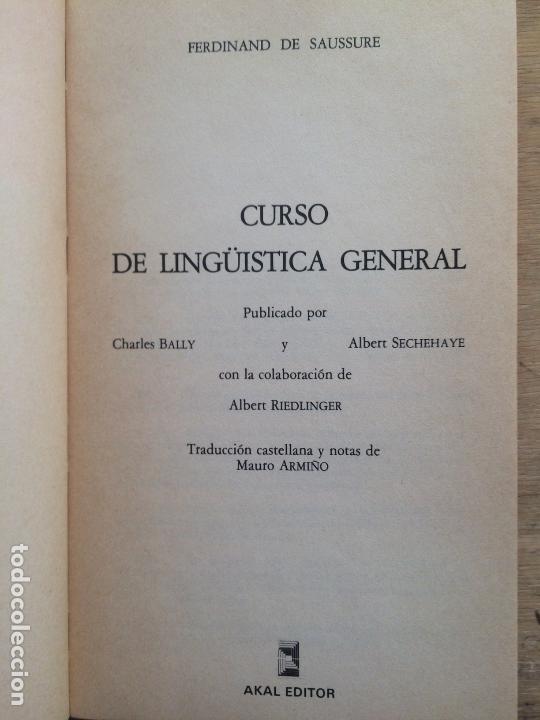 Libros de segunda mano: CURSO DE LING&Uuml;&Iacute;STICA GENERAL. FERDINAND DE SAUSSURE. - Foto 2