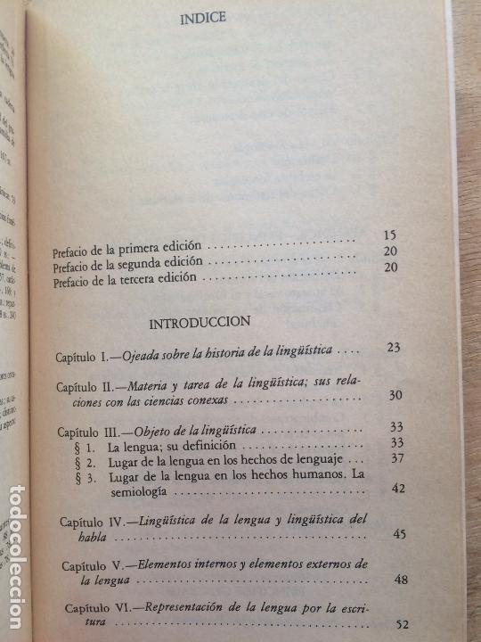 Libros de segunda mano: CURSO DE LING&Uuml;&Iacute;STICA GENERAL. FERDINAND DE SAUSSURE. - Foto 3