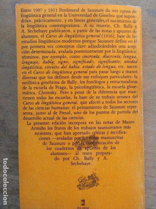 Libros de segunda mano: CURSO DE LING&Uuml;&Iacute;STICA GENERAL. FERDINAND DE SAUSSURE. - Foto 7