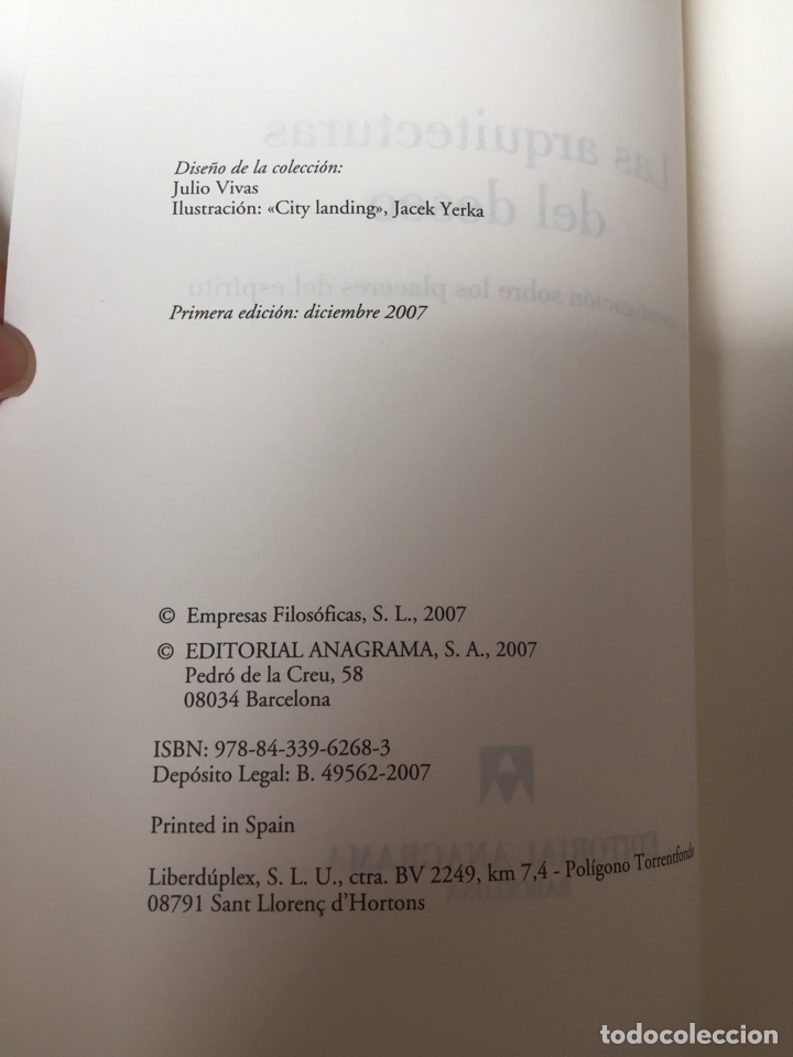 Libros de segunda mano: Libro Las arquitecturas del deseo. Jode Antonio Marina - Foto 3