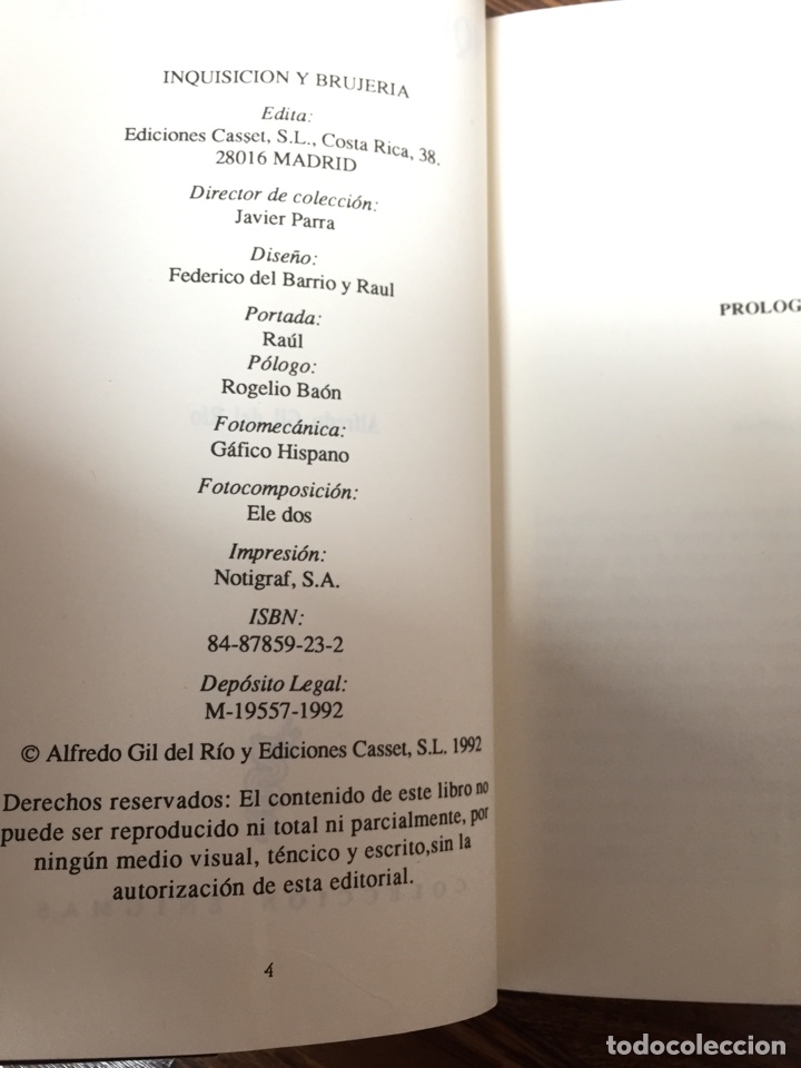 Libros de segunda mano: Libro Inquisici&oacute;n y Brujer&iacute;a. Alfredo Gil Del R&iacute;o - Foto 2